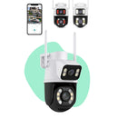 CÂMERA SEGURANÇA LENTE DUPLA IP WIFI A28 APP ICSEE IP66 VISÃO NOTURNA INFRAVERMELHO