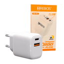 CARREGADOR USB + USB C TURBO PD 20W HS-157