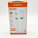 CABO FLAT USB PARA V8/MICRO USB 4.8A CB15-1 A'GOLD
