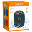 MINI CAIXA DE SOM RESISTENTE A ÁGUA COM LUZ RGB 8W SM-20 A'GOLD