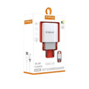 KIT CARREGADOR TURBO 40W USB 9.1A COM ENTRADA USB E USB-C + CABO MICRO USB/V8 - A'GOLD