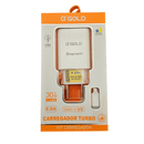 KIT CARREGADOR TURBO 30W 6.0A COM CABO MICRO USB/V8 - A'GOLD