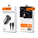 CARREGADOR VEICULAR DRIVE CHARGE TURBO 18W USB X TIPO - C CRV-201C