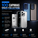 KIT 100 CAPINHAS SPACE COLLECTION TRANSPARENTES E COLORIDAS IPHONE/SAMSUNG/MOTOROLA/XIAOMI