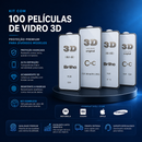 KIT COM 100 PELÍCULAS 3D COMUM MODELOS MAIS VENDIDOS - MOTOROLA/SAMSUNG/IPHONE/XIAOMI (R$1,29)