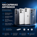 KIT 100 CAPINHAS TRANSPARENTE MAIS VENDIDOS ANTISHOCK - MOTOROLA/SAMSUNG/IPHONE/XIAOMI