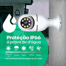KIT 3 CÂMERAS SEGURANÇA IP WIFI 360º BRANCO VISÃO NOTURNA INFAVERMELHO