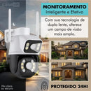CÂMERA SEGURANÇA LENTE DUPLA IP WIFI A28 APP ICSEE IP66 VISÃO NOTURNA INFRAVERMELHO