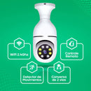 KIT 3 CÂMERAS SEGURANÇA IP WIFI 360º BRANCO VISÃO NOTURNA INFAVERMELHO