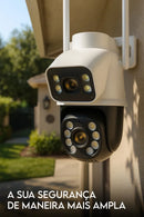 CÂMERA SEGURANÇA LENTE DUPLA IP WIFI A28 APP ICSEE IP66 VISÃO NOTURNA INFRAVERMELHO