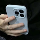 CAPINHA DE SILICONE CASE AVELUDADA IPHONE CÂMERA FECHADA COM LOGO MAÇA