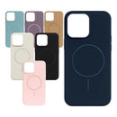 CAPINHA DE SILICONE COLORIDO MAGNÉTICA INTERIOR AVELUDADO IPHONE