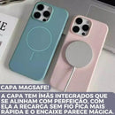 CAPINHA DE SILICONE COLORIDO MAGNÉTICA INTERIOR AVELUDADO IPHONE