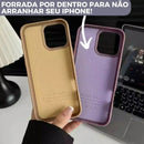 CAPINHA DE SILICONE COLORIDO MAGNÉTICA INTERIOR AVELUDADO IPHONE