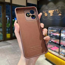 CAPINHA DE SILICONE COM TEXTURA DE COURO E INTERIOR AVELUDADO SAMSUNG, MOTOROLA E XIAOMI