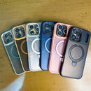 CAPINHA PREMIUM IPHONE FOSCA COM RING SUPORTE MAGNÉTICO E KIT PELÍCULA DE CÂMERA