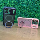 CAPINHA PREMIUM IPHONE FOSCA COM RING SUPORTE MAGNÉTICO E KIT PELÍCULA DE CÂMERA