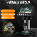 MICROSCÓPIO USB + TELA FULL HD 4.3 POLEGADAS ZOOM 1000X