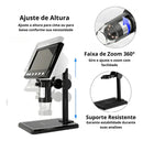MICROSCÓPIO USB + TELA FULL HD 4.3 POLEGADAS ZOOM 1000X